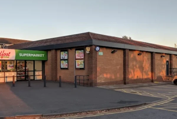 An exterior view of the Proudfoot supermarket in Eastfield, Scarborough